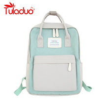 Load image into Gallery viewer, Women Hot Canvas Backpacks Candy Color Waterproof  School Bags for Teenagers Girls Laptop Backpacks Patchwork Backpack New 2019