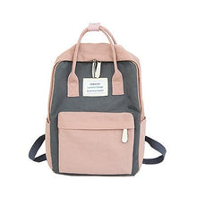 Load image into Gallery viewer, Women Hot Canvas Backpacks Candy Color Waterproof  School Bags for Teenagers Girls Laptop Backpacks Patchwork Backpack New 2019