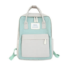Load image into Gallery viewer, Women Hot Canvas Backpacks Candy Color Waterproof  School Bags for Teenagers Girls Laptop Backpacks Patchwork Backpack New 2019