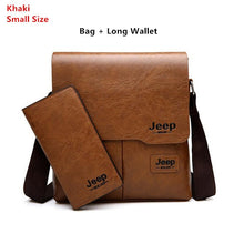 Load image into Gallery viewer, JEEP BULUO Man Messenger Bag 2 Set Men Pu Leather Shoulder Bags Business Crossbody Casual Bag Famous Brand ZH1505/8068