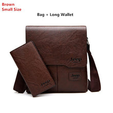 Load image into Gallery viewer, JEEP BULUO Man Messenger Bag 2 Set Men Pu Leather Shoulder Bags Business Crossbody Casual Bag Famous Brand ZH1505/8068