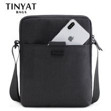 Load image into Gallery viewer, TINYAT Light Canvas Men's Shoulder Bag For 7.9' Ipad Casual Crossbody Bag Waterproof Messenger Bag Pack sling bag for men 0.13kg